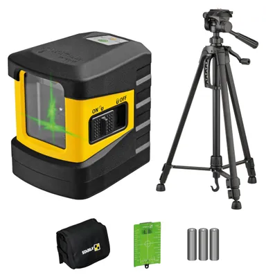 Productafbeelding van STABILA kruislijnlaser groen LAX 60 G, automatisch nivellerend, set met statief