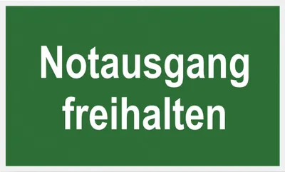 Produktbild von Conmetall Hinweisschild Notausgang freihalten 25 x 15 cm