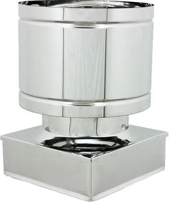 Immagine prodotto di FUMAIOLO INOX QUADRO 'ANTIVENTO' 420x420 mm