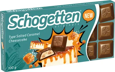 Produktbild von Schogetten Milchschokolade Caramel Cheesecake mit Salted-Caramel-Geschmack, 100 g