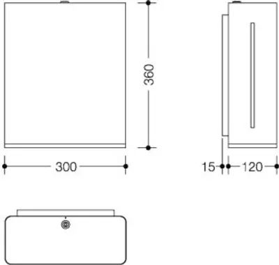 Produktbild von HEWI 950.06.500 Papierhandtuchspender,