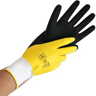 Produktbild von Franz Mensch Arbeitshandschuhe Wet Protect 9 schwarz gelb