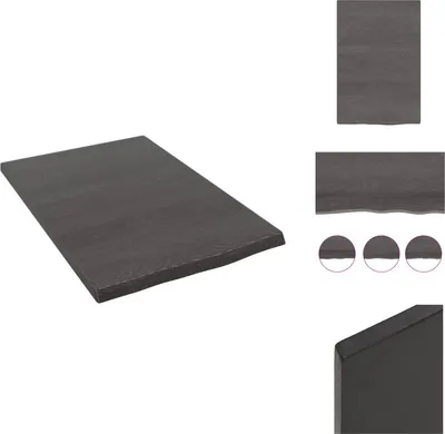 Produktbild von vidaXL Wandregal Dunkelgrau 40x60x2 cm Massivholz Eiche Behandelt -  Wandregale