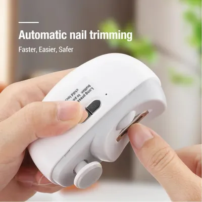 Produktbild von Elektrischer Nagelknipser Schleifen und Polieren mit Licht Automatischer Nagelknipser Wiederaufladbarer Nagelschneider Maniküre für Babys und Erwachse