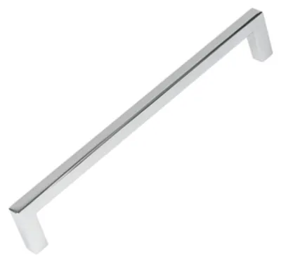 Productafbeelding van Handgreep voor meubel, zinkmetaal (zamac), afstand tussen de bevestigingsgaten 160 mm, chroom, set van 12 stuks