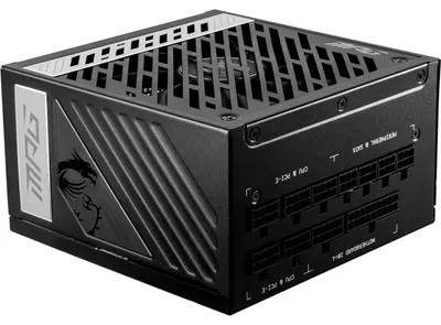 Produktbild von MSI MPG A1000G, 1000 W, 100 - 240 V, 50 - 60 Hz, 13.0/6.5 A, 1000 W, 120 W