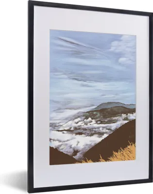 Produktbild von MuchoWow® MuchoWow® Gerahmtes Poster Wolken - Berg - Himmel 30x40 cm - Poster mit zchwarzem Bilderrahmen - Wandposter Schlafzimmer