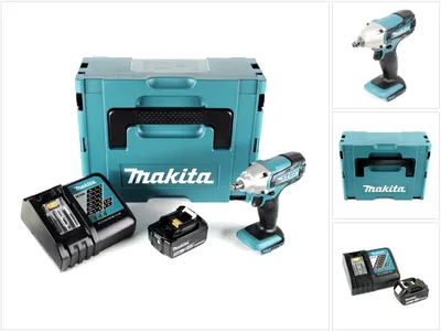 Image de Makita DTW 190 RF1J 18V Li-Ion Boulonneuse à chocs sans fil avec boîtier Makpac + 1x Batterie BL 1830 3,0 Ah + Chargeur rapide DC 18 RC