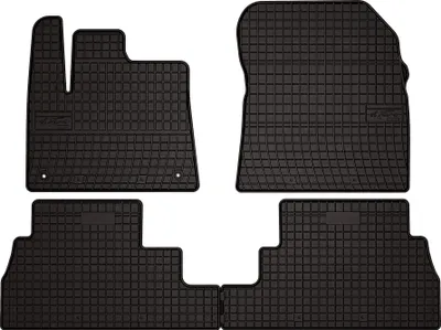 Produktbild von Gummifußmatten passend für Citroen Berlingo III (kombivan, Bj. 2018-) –  schwarz, passgenau, mit Befestigungen set 4 Stk. - Gummi-Automatten