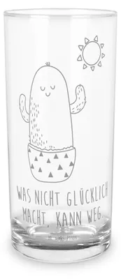 Produktbild von Mr. & Mrs. Panda Glas Kaktus Sonne 400 ml - Transparent - Geschenk, Tumbler, Cocktailglas, Glück, Trinkglas, Kakteen, Geschenkidee, Trennung, Wasserglas, Wasserbecher