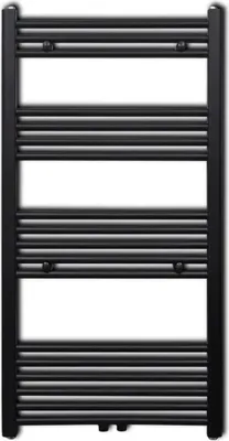 Obrázek produktu pro vidaXL Ručníkový radiátor s teplou vodou rovný černý 600x1160 mm