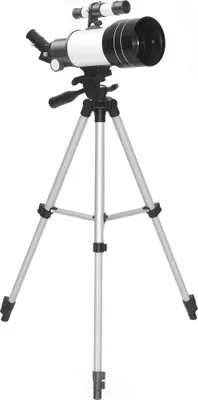 Produktbild von Teleskop mit 70-mm-Objektiv, verstellbarem Stativ, silberfarben