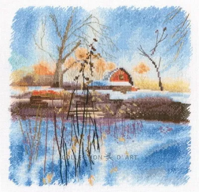 Produktbild von RTO Kreuzstich Set "Frost und Sonne", Zählmuster, 21,5x21cm