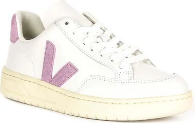 Image de Veja V 12 Leather In White Purple For Women - 6 UK - 39 EU - 8 US / White Purple