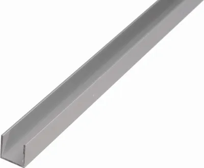 Zdjęcie produktu dla Alberts 471972 Profil U, aluminiowy, anodowany na srebrno, 2000 x 25 x 25 mm
