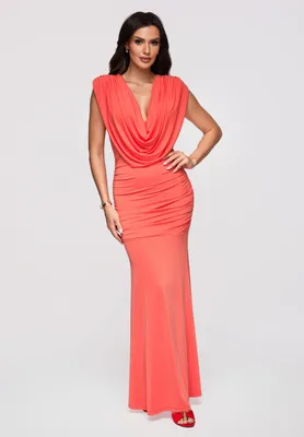 Produktbild von LARICA Abendkleid Maxi figurbetont elegant LA-OM-DLR370 coral S