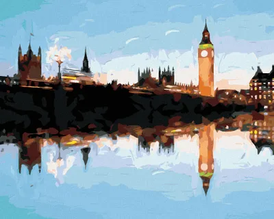 Produktbild von Zuty - Malen nach Zahlen - LONDON IN SPIEGELUNG, 40x50 cm, ohne Keilrahmen