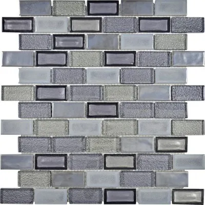Produktbild von Glasmosaik ICE BR29 30x30 cm grau