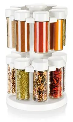 Produktbild von Tescoma Gewürzset mit 16 Gewürzgläsern und Drehständer für die Gewürzorganisation