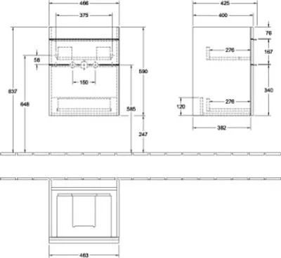 Produktbild von Villeroy & Boch A92201RH WTUS Venticello 01 466x590x425mm 2