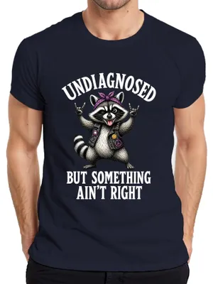 Obrázek produktu pro Tričko "Undiagnosed But Something Ain't Right Rocker Statement Sarkasmus", tmavě modré, velikost M