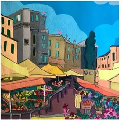 Produktbild von NORIMPEX Kleiner Ofen nach Nummer Flower Market 40x50cm