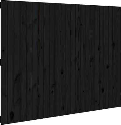 Obrázok produktu pre vidaXL Nástenné čelo čierne 146,5x3x110 cm Masívne borovicové drevo