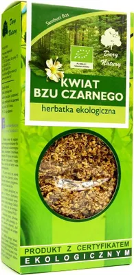 Zdjęcie produktu dla HERBATKA KWIAT CZARNEGO BZU50 g - DARY NATURY