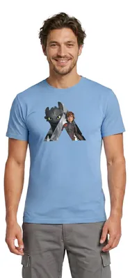 Produktbild von Spreadshirt Drachenzähmen Leicht Gemacht Ohnezahn und Hicks Männer T-Shirt, 4XL, Carolina Blue
