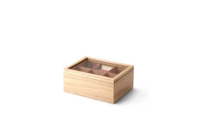 Produktbild von CONTINENTA Teebeutelbox, Gummibaum 23x17,5x10 cm 3290 4017167329000