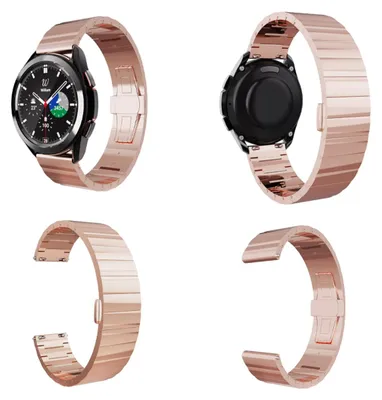 Image de Pour Samsung Galaxy Watch 6 5 4 Normal Pro Classic toutes les tailles Deluxe bracelet en acier