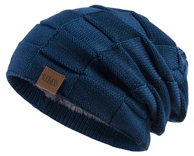 Zdjęcie produktu dla Czapka beanie - Dzianina - Jeden rozmiar - Czarny