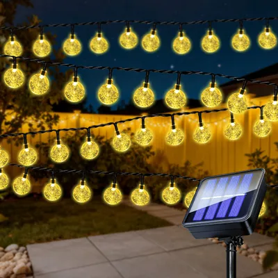 Lichtsnoer 12 m 100 LED IP65 wasserdicht Solar-USB warmweiß