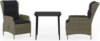 Produktbild von vidaXL 3-tlg. Garten-Essgruppe Braun