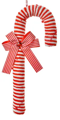 Produktbild von Clayre & Eef Weihnachtsanhänger Zuckerstange 36 cm Rot Weiß Kunststoff
