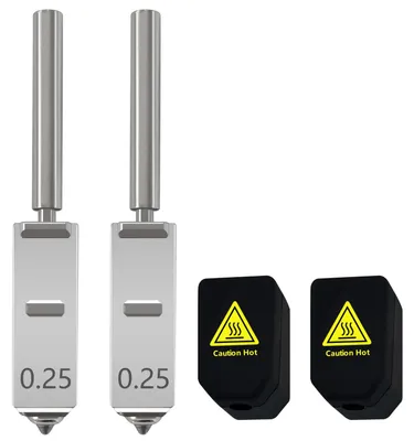2er-Pack 0,25 mm gehärtete Stahldüsen für Kobra S1 Max Combo
