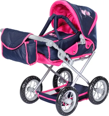 Immagine prodotto di Carrozzina per bambole Ruby - cuori volanti blu rosa