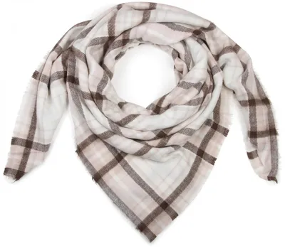 Produktbild von styleBREAKER quadratischer XXL Schal, großer Deckenschal mit Tartan Plaid Karo Muster und Fransen, Uni 01018137