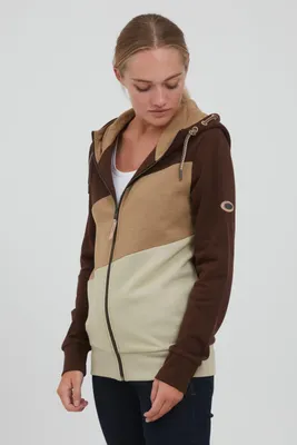 Produktbild von OXMO OXAggi Damen Sweatjacke Kapuzenjacke Hoodie mit Kapuze