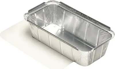 Produktbild von Schalen, Alu + Einlegedeckel, PE-beschichtet eckig 1 l 5,4 cm x 11 cm x 21,3 cm