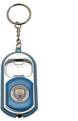 Image de Manchester City FC Porte-clés décapsuleur avec lumière TA701 (taille unique) (Bleu)