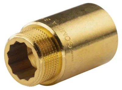 Produktbild von Messing Gewinde-Fitting Hahnverlängerung IG/AG 3/4' (DN 20) Länge 40 mm - schwere Ausführung