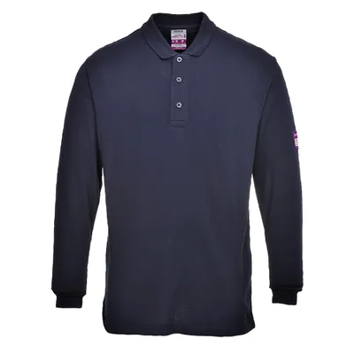 Produktbild von Portwest FR10 Flammhemmendes, antistatisches Langarm Poloshirt Navy Gr. M