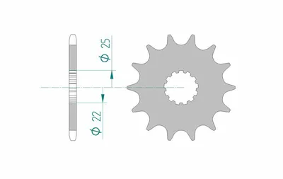Produktbild von AFAM Stahl Standard Ritzel vorne - 520
