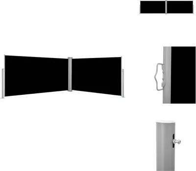 Obrázek produktu pro vidaXL Boční výsuvná markýza černá 160×600 cm - Slunečníky a sluneční clony
