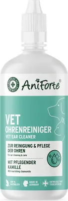 Produktbild von AniForte VET Ohrenreiniger für Hund, Katze & Kleintiere 250ml - Schonende Ohr Reinigung mit pflegender Kamille, natürlicher Ohrreiniger, bei Juckreiz