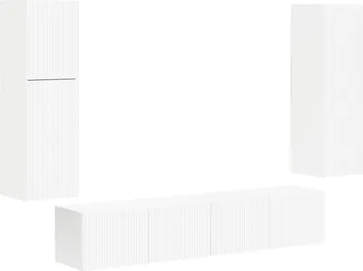 Immagine prodotto di vidaXL Set di 4 mobili TV, bianco, legno composito