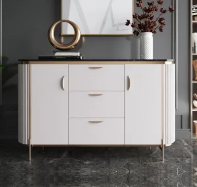 Image de Sideboard Commode Buffet Bois Moderne Blanc Salon Commodes Nouveau