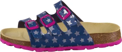 Produktbild von Superfit Fussbettpantoffel Mädchen Pantolette Dunkelblau/Sterne (Blau/Hellblau), 0-800113-8400 - Gr. 35