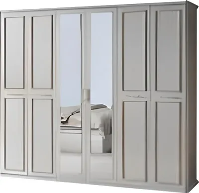 Obrázek produktu pro Šatní skříň do ložnice Moderní nábytek Bílé dřevo design Vysoká kvalita